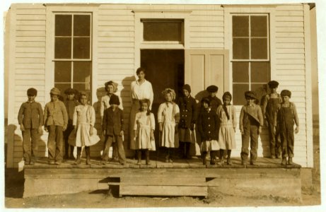 This is the attendance in the Sanders School, District -30 on December 6. Compare photograph 4042 showing attendance on October 25 - 7 weeks after school opened. LOC nclc.00382