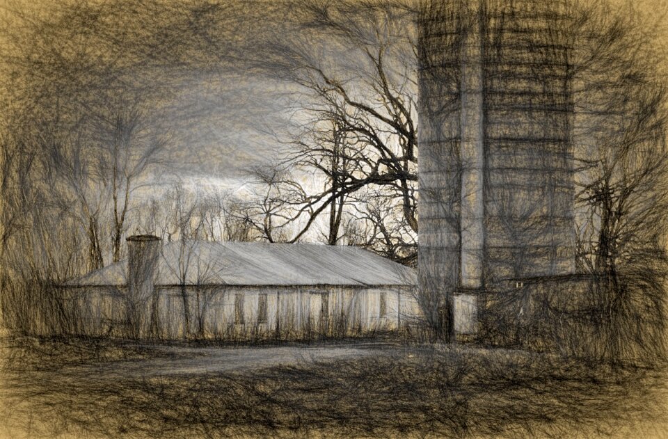 Halloween scary wooden