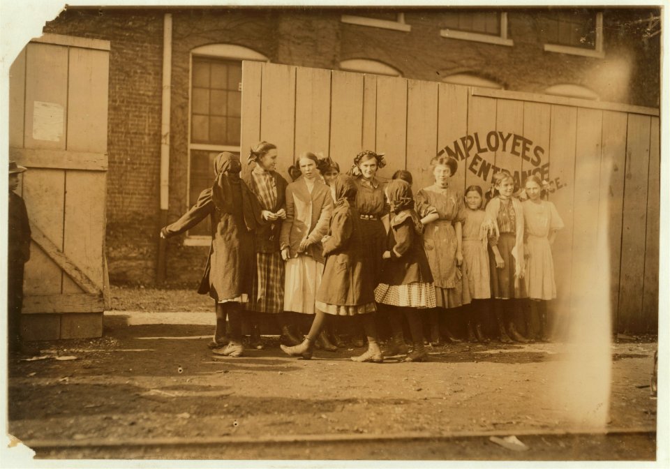 These young girls all work in Richmond Hosiery Mills,. LOC nclc.01986
