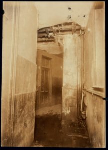 This is the condition in which I found the lower hall at 266 Elizabeth St., N.Y. 3-00 P.M., February 2, 1912. It is a licensed tenement and finishing of clothes was going on in the homes. LOC cph.3a02543