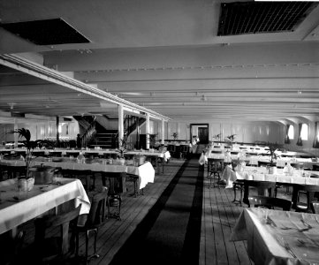 Third Class Dining Saloon on the 'Missanabie' (1914) RMG G10953