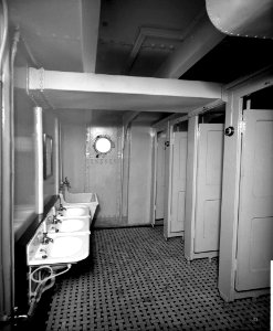 Third Class Ladies' Lavatory on the 'Missanabie' (1914) RMG G10962