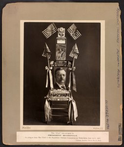 This Chair was occupied by President Roosevelt As delegate from New York to the Republican National Convention at Philadelphia June 19-21 1900 - - Pach Bros., 935 B'way, N.Y. LCCN2009633173