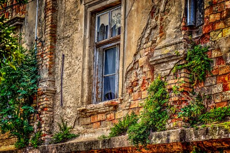 Home broken glass facade