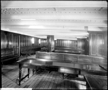Third Class Smoking Room on the 'Saxonia' (1900) RMG G10544