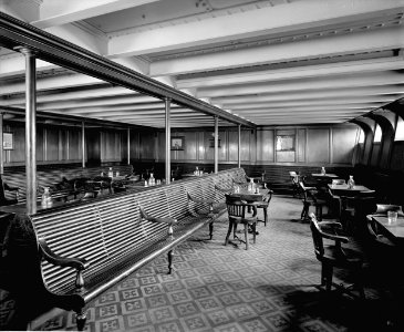 Third Class Smoking Room on the 'Olympic' (1911) RMG G10783