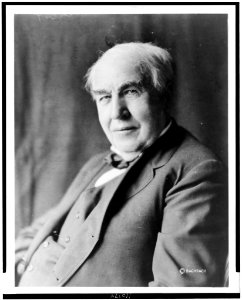 Thomas Alva Edison, half-length portrait, seated, facing left LCCN94504412