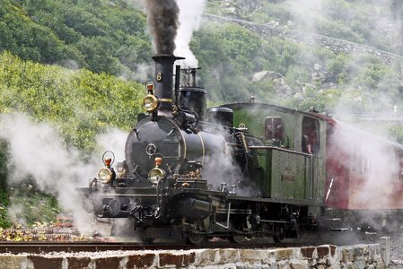 Steam railway furka-bergstrecke dfb locomotive 6