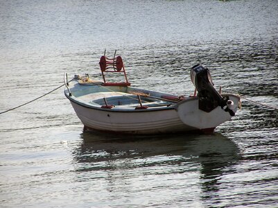 Boat dusk peace