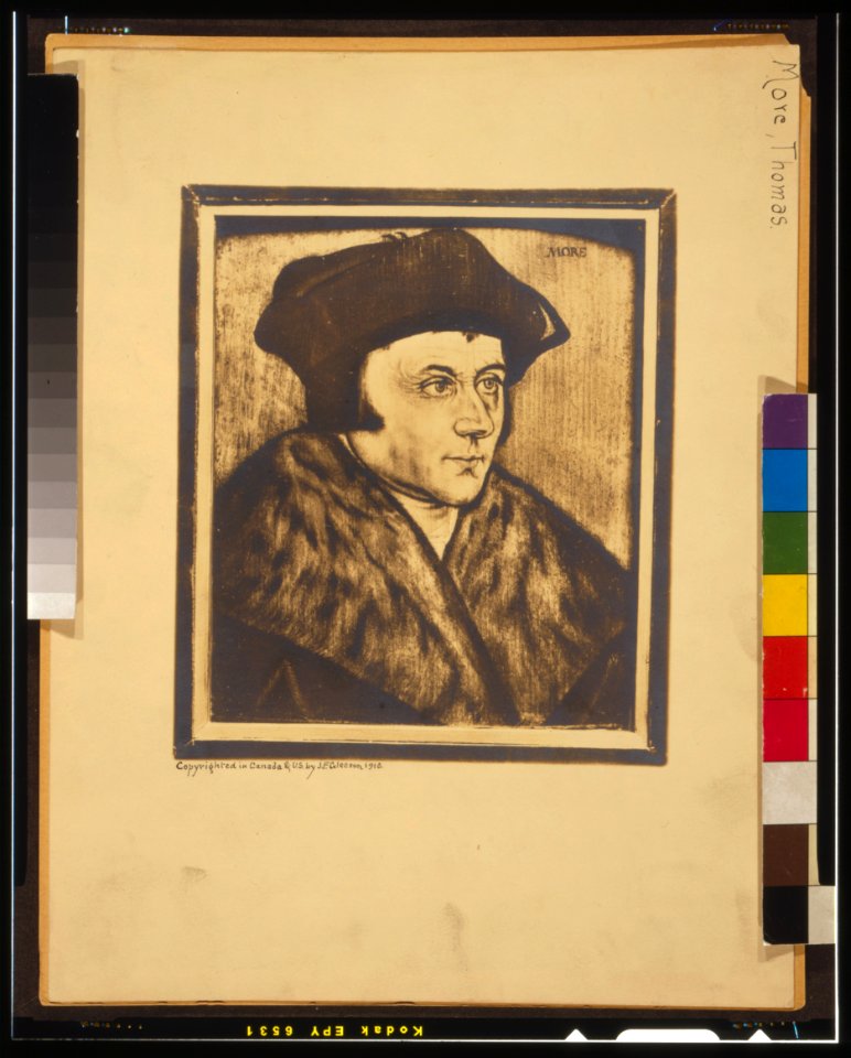 Thomas More, head-and-shoulders portrait, facing right LCCN2001696711