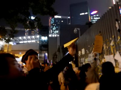 金鐘佔領區全面清場前最後一晚 02