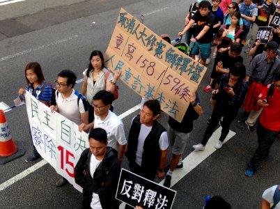 香港各界發起反人大釋法大遊行和集會 34