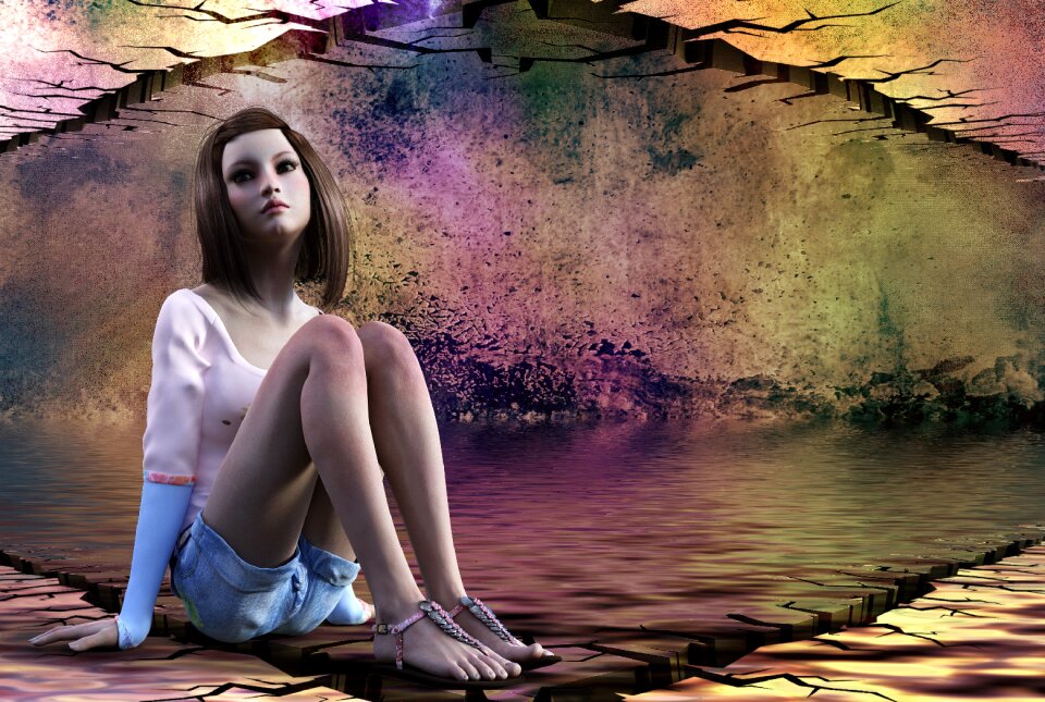 Girl girls digital art