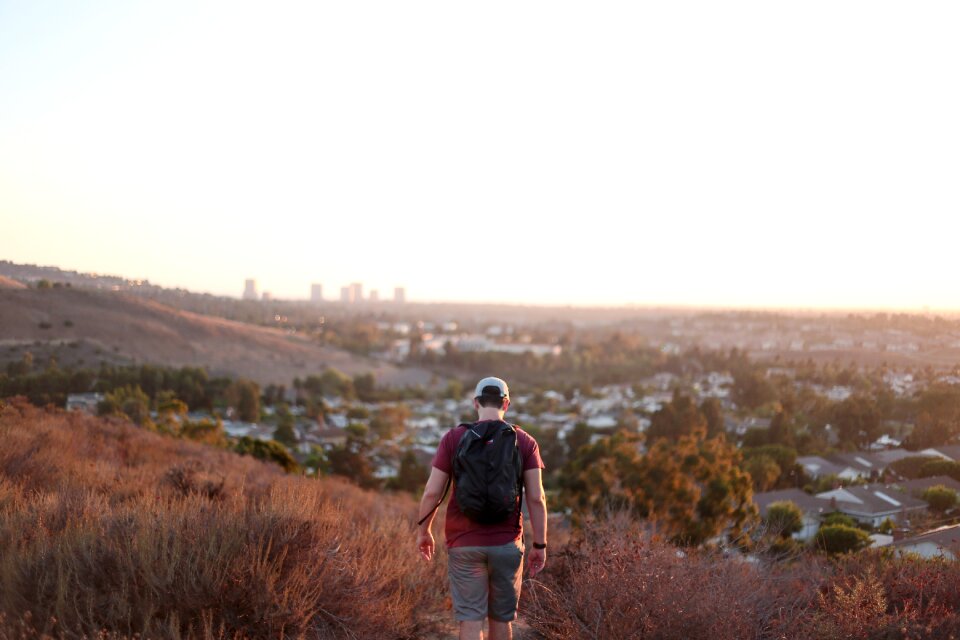 Walking grass mountain