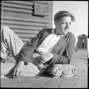 Yuba County, California. On the Freights. He said he quit high school after two years, hung around home for a couple... - NARA - 532078 photo