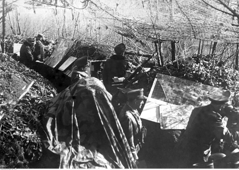Zamaskowane stanowisko dowodzenia niemieckich spadochroniarzy pod Nettuno - Anzio (2-2148)