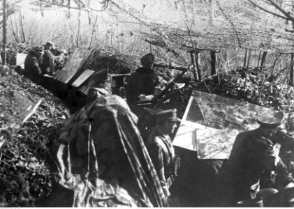 Zamaskowane stanowisko dowodzenia niemieckich spadochroniarzy pod Nettuno - Anzio (2-2148)