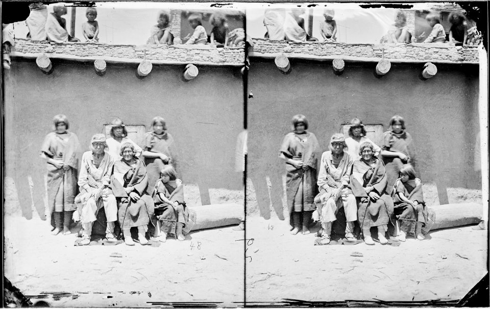 Zuni Indians old and young New Mexico 1873 - NARA - 519772