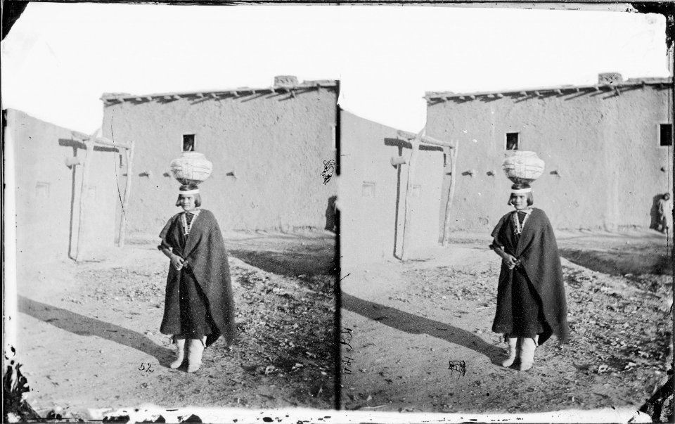 Zuni Indian girl with water olla, New Mexico 1873 - NARA - 519776