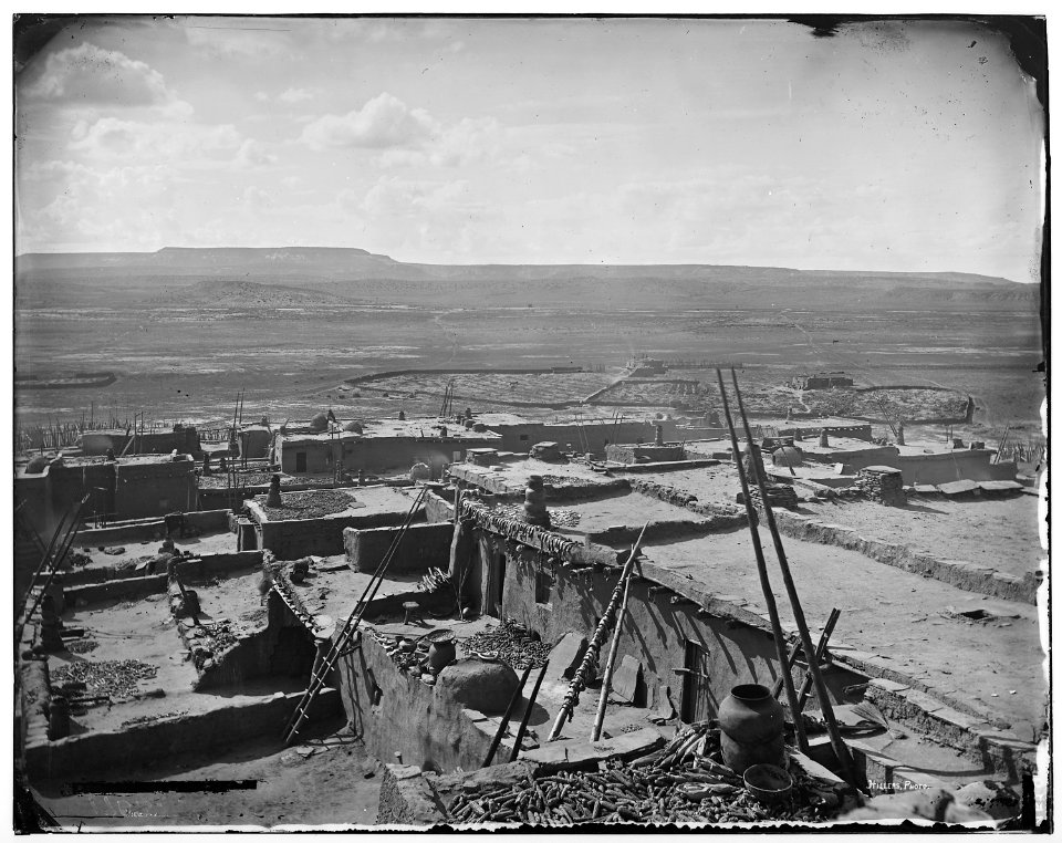 Zuni Pueblo, showing gardens - NARA - 523800