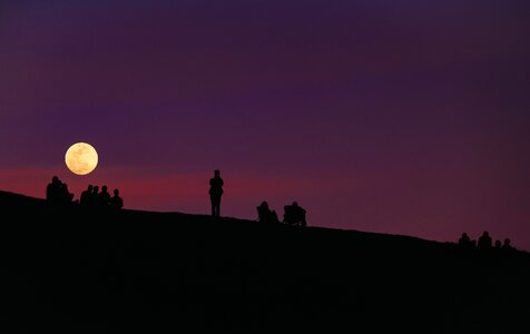 Mountaineer silhouette people photo