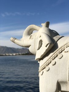 Statue sky sea