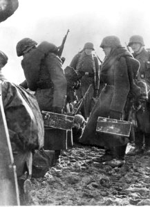 Żołnierze niemieccy ze skrzynkami z amunicją na froncie wschodnim (2-1112) photo