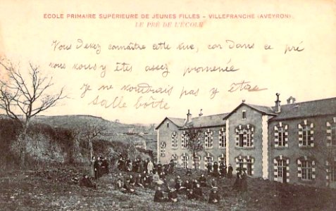 École Primaire supérieure de jeunes filles de Villefranche (Aveyron) surécrite