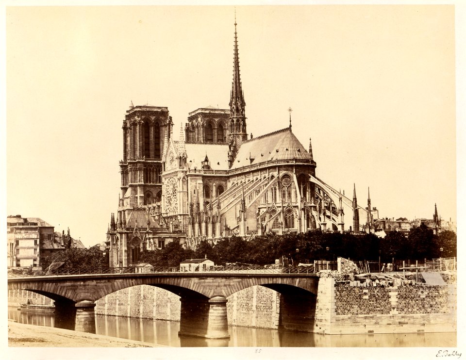 Édouard Baldus, Notre-Dame (Abside), 1860s - Metropolitan Museum of Art