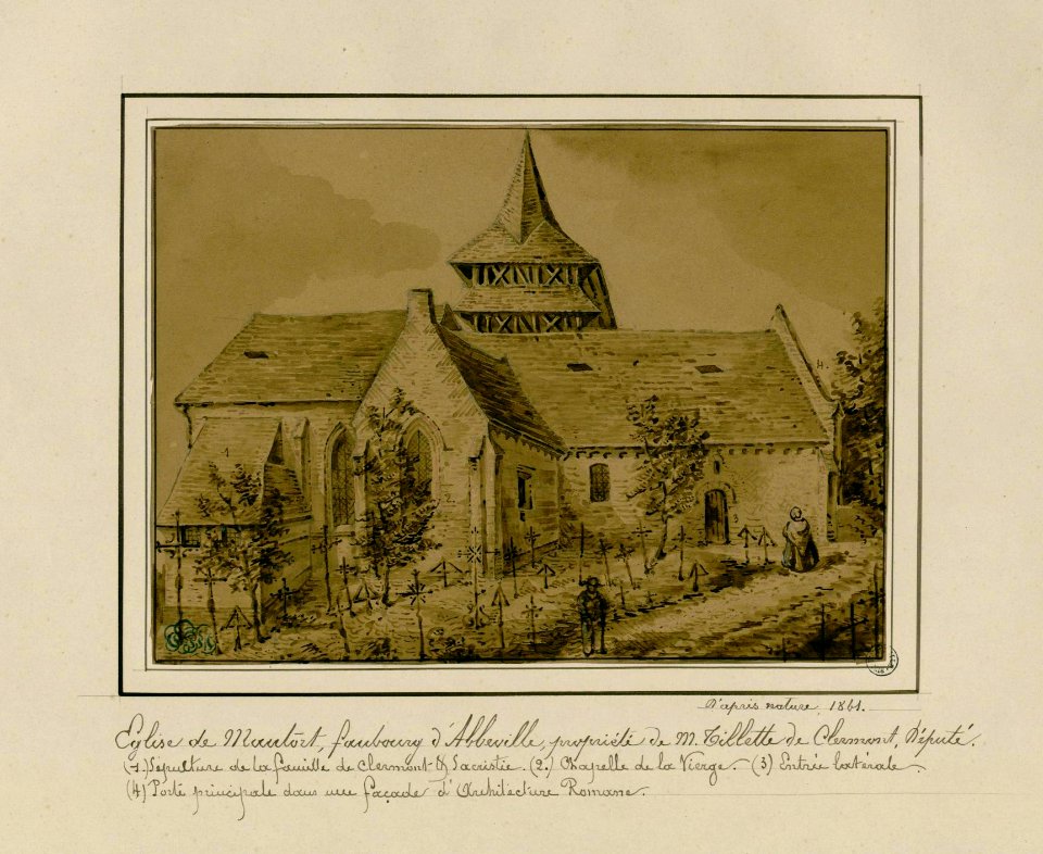 Église de Mautort d'après nature