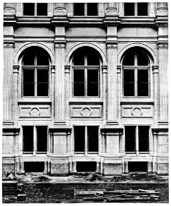 Édouard Baldus, Reconstruction de l'Hôtel de Ville de Paris par T. Ballu, 1880s