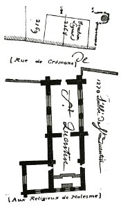 Église st quentin 1769 plan Coluel 06105