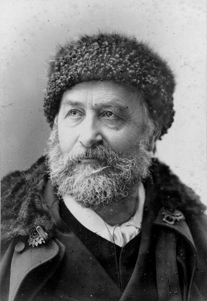 Élie Reclus, par Nadar, avec toque, grayscale