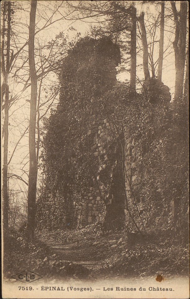 Épinal (Vosges), Les Ruines du Château CP 1055 PsurR