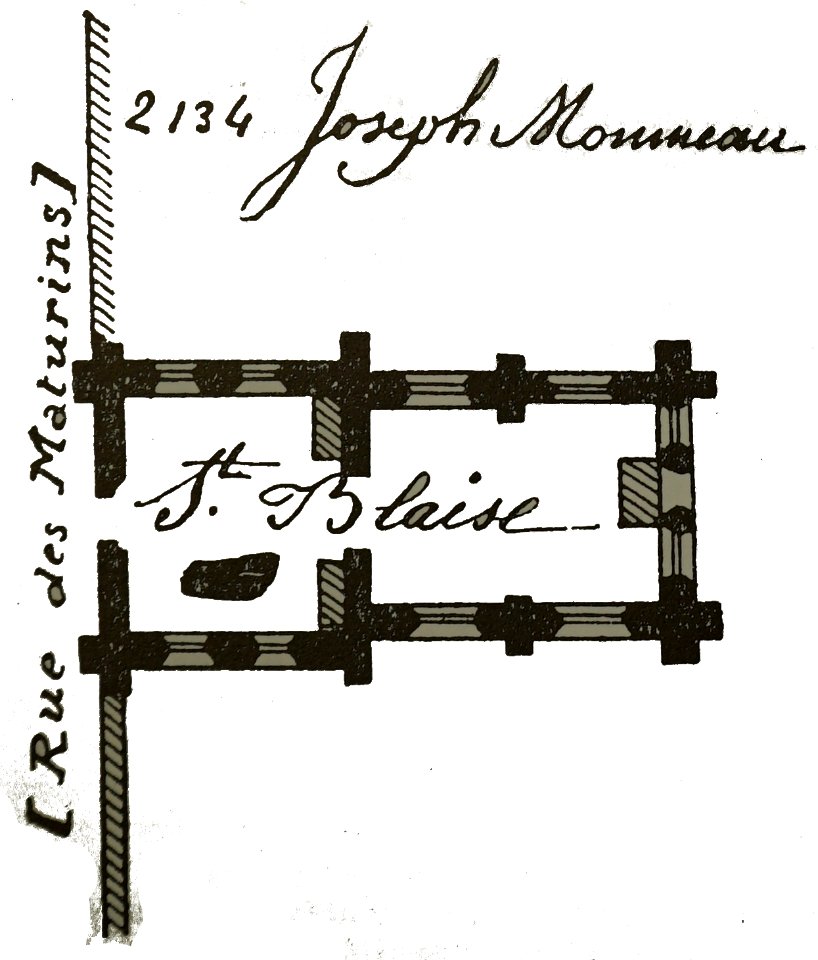 Église st blaise 1769 plan COluel 6104