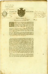 États de Bourgogne 1785
