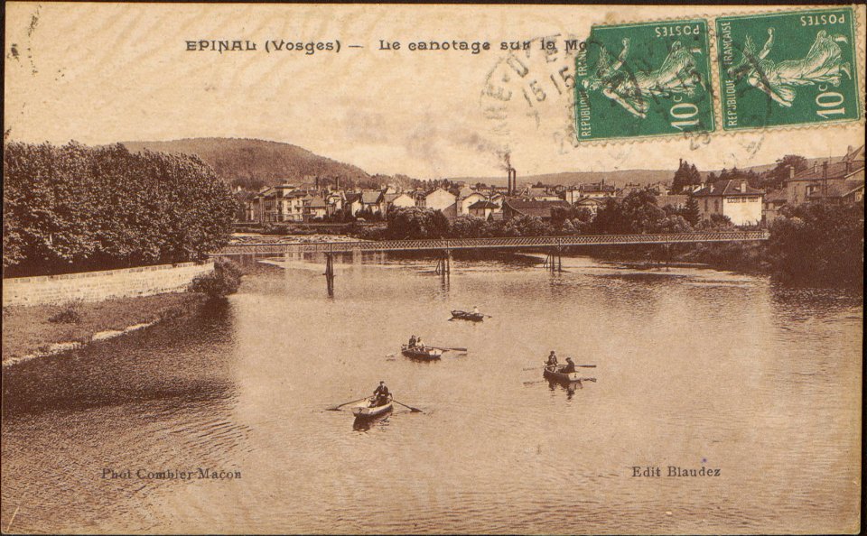 Épinal (Vosges), Le canotage sur la Moselle CP 0840 PsurR