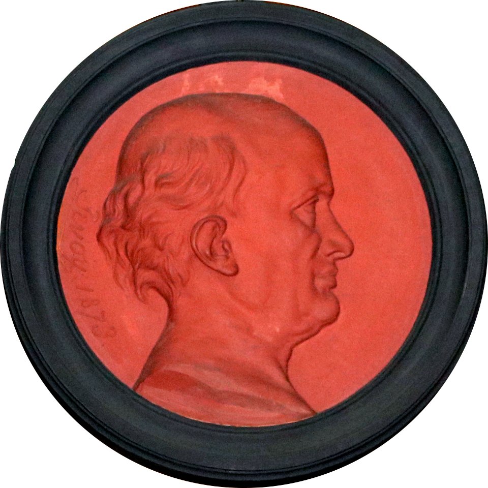 Étienne Geoffroy Saint-Hilaire, médaillon en terre cuite de Aimé Charles Irvoy, 1871