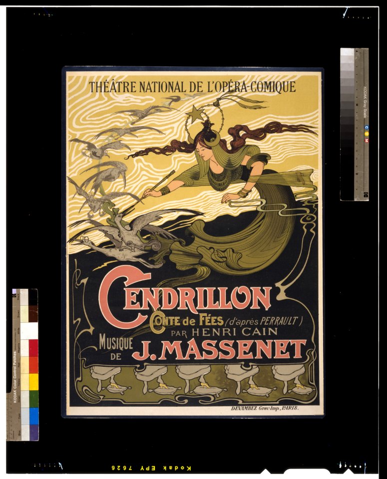 Émile Bertrand - Jules Massenet - Cendrillon poster - Original LoC scan