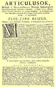 Ónodi artikulusok 1707
