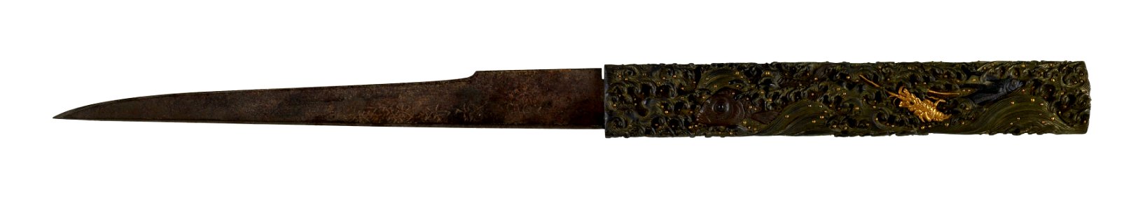Ômori Hidetomo - Kozuka with Fish and Waves - Walters 5112644
