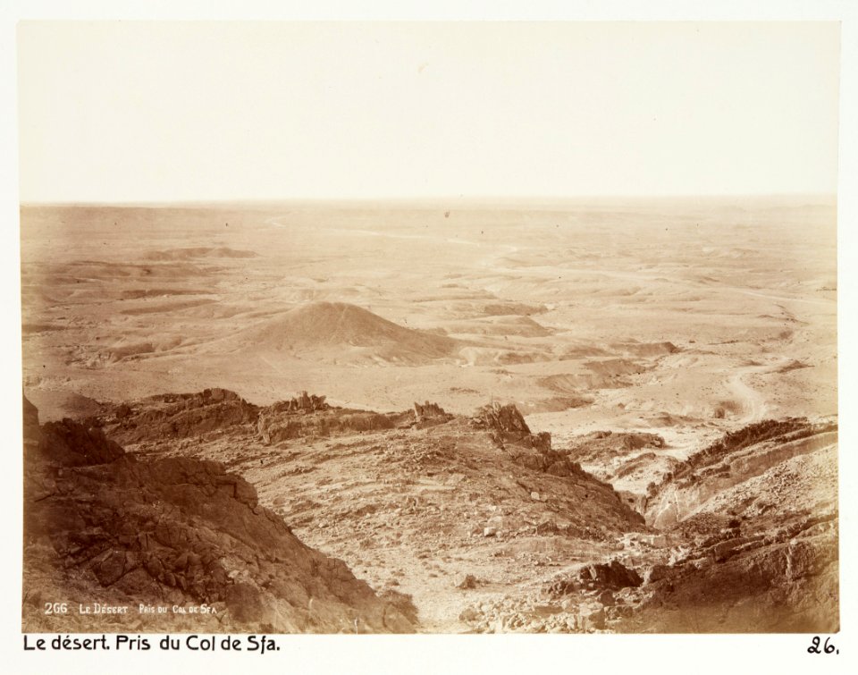 Öken fotograferat från Col de Sfa, Algeriet - Hallwylska museet - 107935