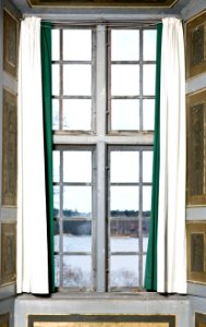 Öppet fönster. Dokumentation, gardiner - Skoklosters slott - 86635