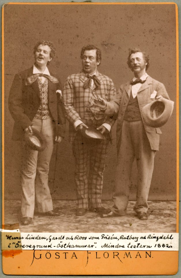 Öregrund-Östhammar, Mindre teatern 1882. Rollporträtt - SMV - H3 086