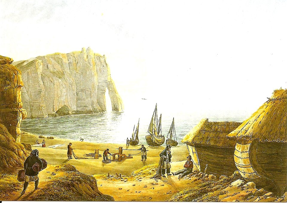 Étretat vers 1850