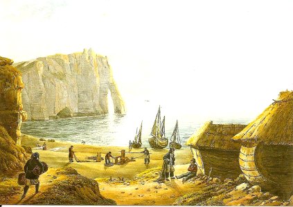 Étretat vers 1850