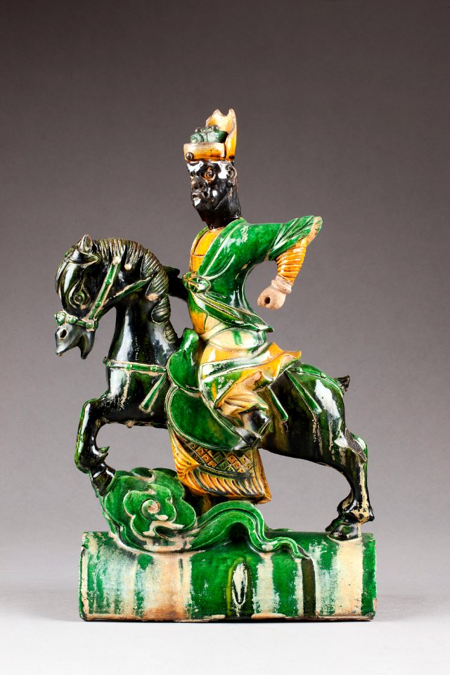 Östasiatisk keramik. Ryttare, Mingdynastin - Hallwylska museet - 96082