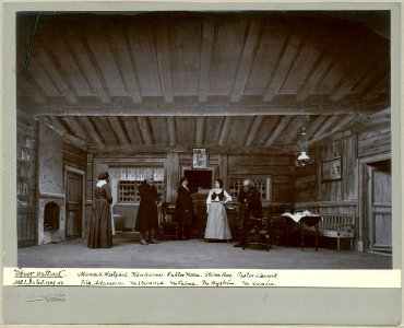 Öfver vattnet, Dramatiska teatern 1902. Föreställningsbild - SMV - H14 029