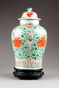 Östasiatisk keramik. Urna med lock. Shunzi-perioden - Hallwylska museet - 95969 photo