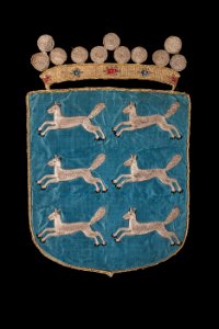 Österbottens vapen med hermeliner, 1660 - Livrustkammaren - 108741
